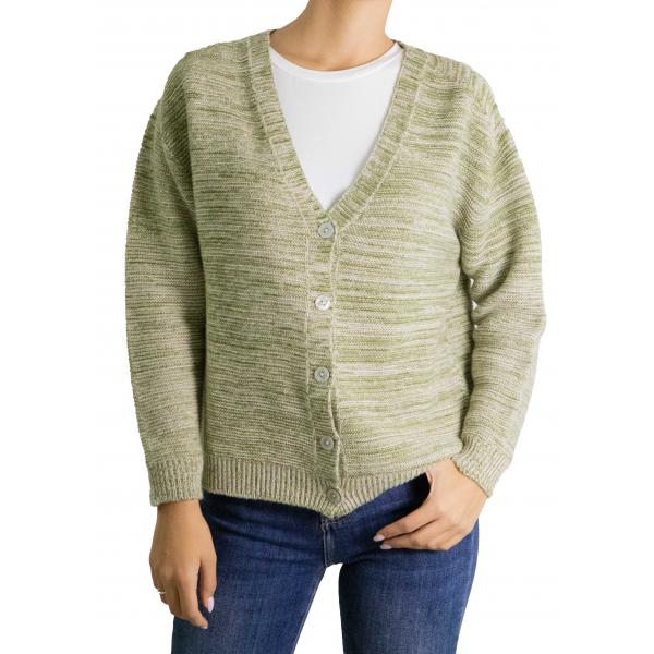Cardigan misto cashmere scollo a V